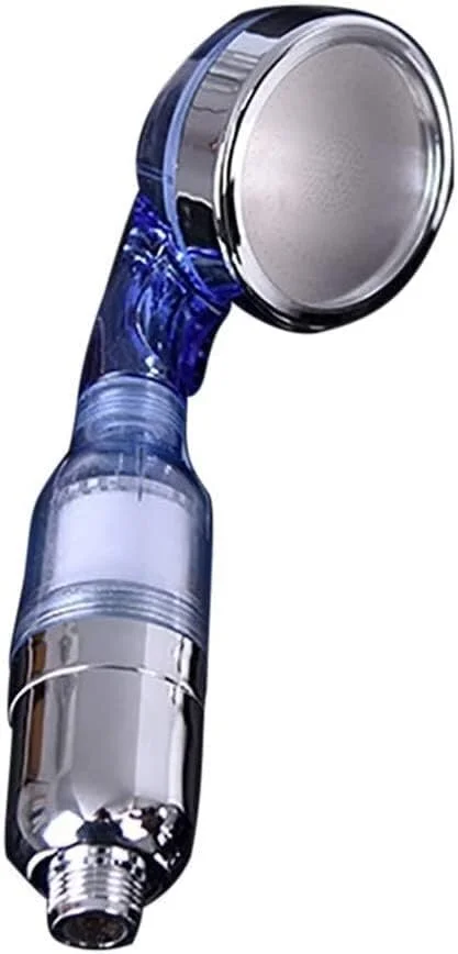 سردوش دستی تقویت کننده، نازل دوش بارانی فشار قوی قابل شستشو با فیلتراسیون یونی سه حالته (رنگ: آبی)
