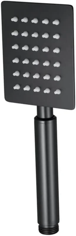 سردوش حمام مشکی با سر دوشی دستی، سردوش های فشار قوی برای اسپا، جت دوش مربعی جداشدنی، نازل های سیلیکونی، کروم