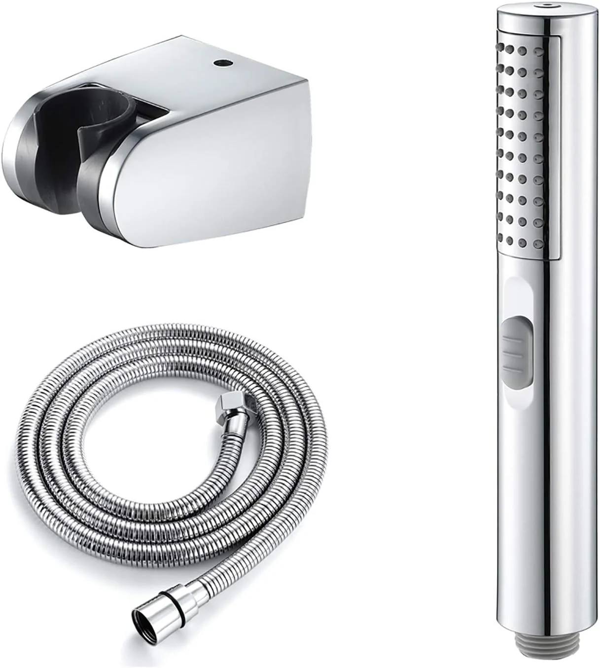 دوش دستی با فشار قوی ABS با 2 حالت اسپری، اسپری دوش دستی جهانی با شلنگ دوش استیل ضد زنگ 59 اینچی و نگهدارنده