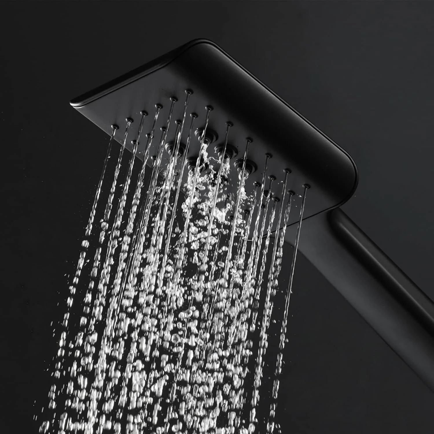 سردوش حمام دستی مربعی با فشار قوی دارای 3 حالت، سردوش دستی ABS با شلنگ و براکت قابل تنظیم چند زاویه، سفید