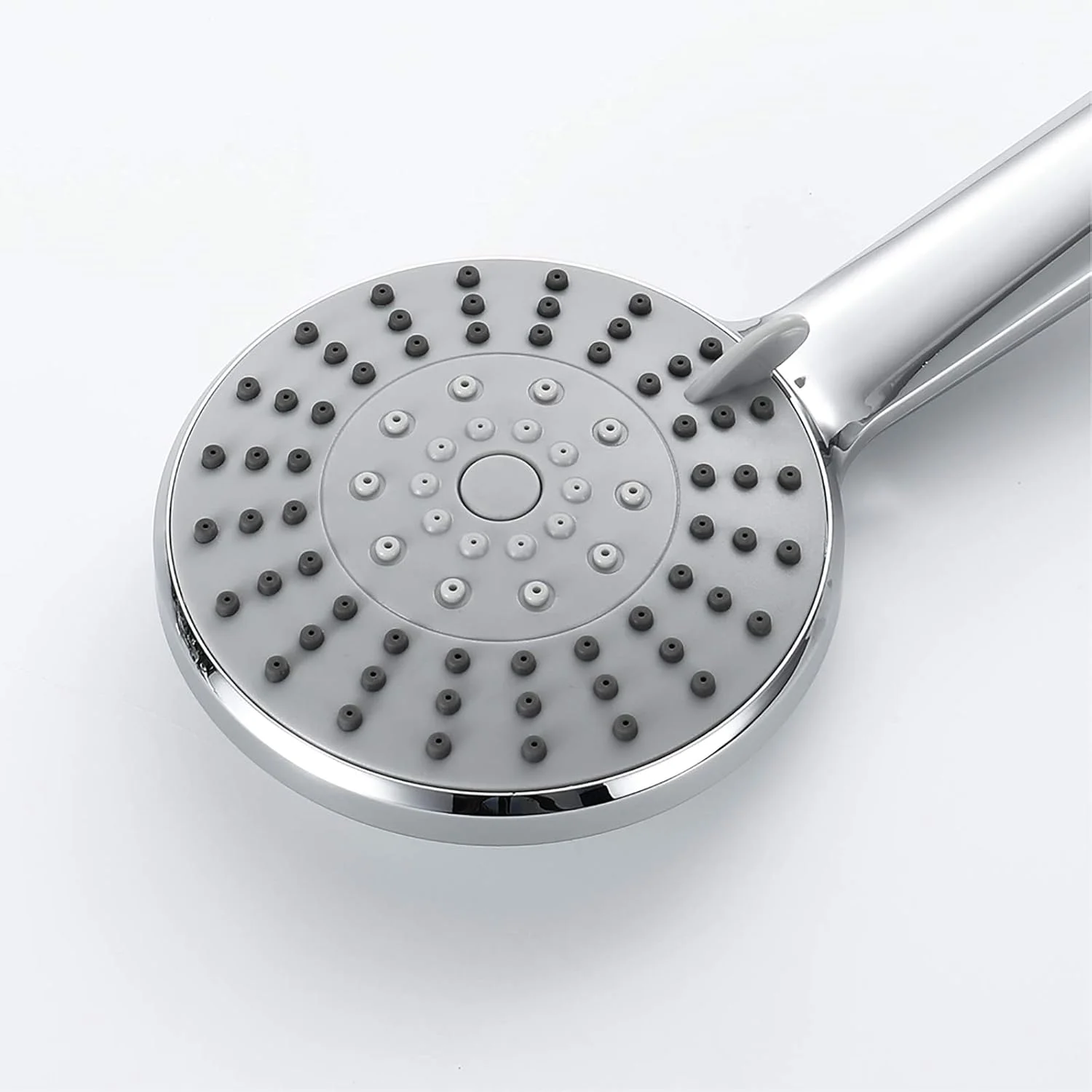 ست دوش دستی با فشار قوی روکش کروم و 5 حالت پاشش به همراه شلنگ استیل