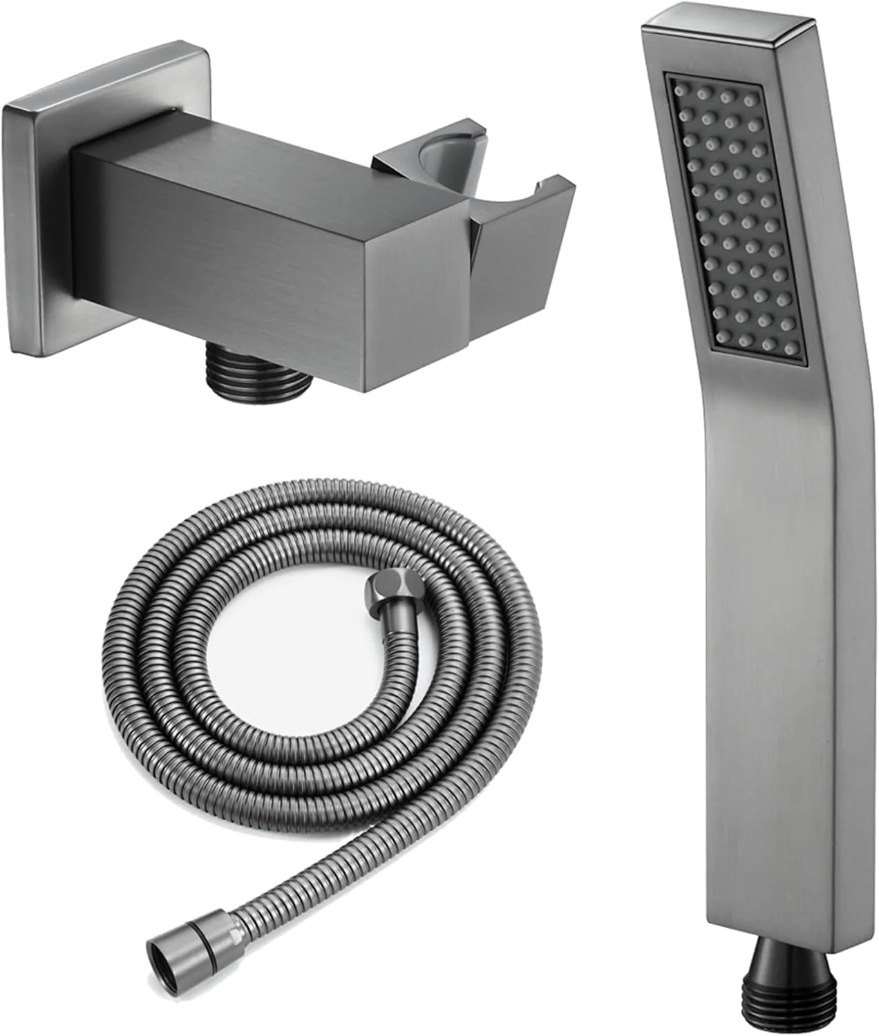 سری دوش دستی با فشار قوی، اسپری بارانی، جنس برنجی، سری دوش دستی جهانی، تفنگی دوش خاکستری با شلنگ 1.5 متری