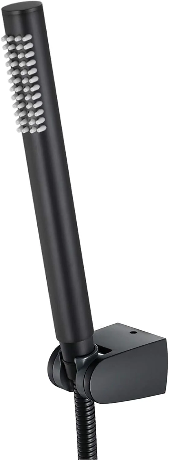 مجموعه سردوش دستی، سردوش دستی فشار قوی، مجموعه سردوش دستی برنجی یونیورسال با شلنگ دوش استیل ضد زنگ 1.5 متری و نگهدارنده ABS سفید