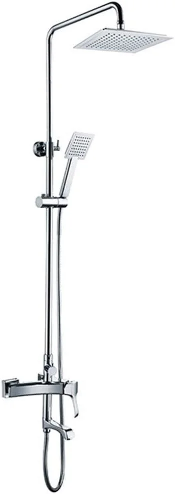 مجموعه سر دوش دستی TEmkin با بازوی بارانی و شیر کنترل، مجموعه دوش حمام مربعی تک دستگیره مجموعه سر دوش دستی TEmkin با بازوی بارانی و شیر کنترل، مجموعه دوش حمام مربعی تک دستگیره