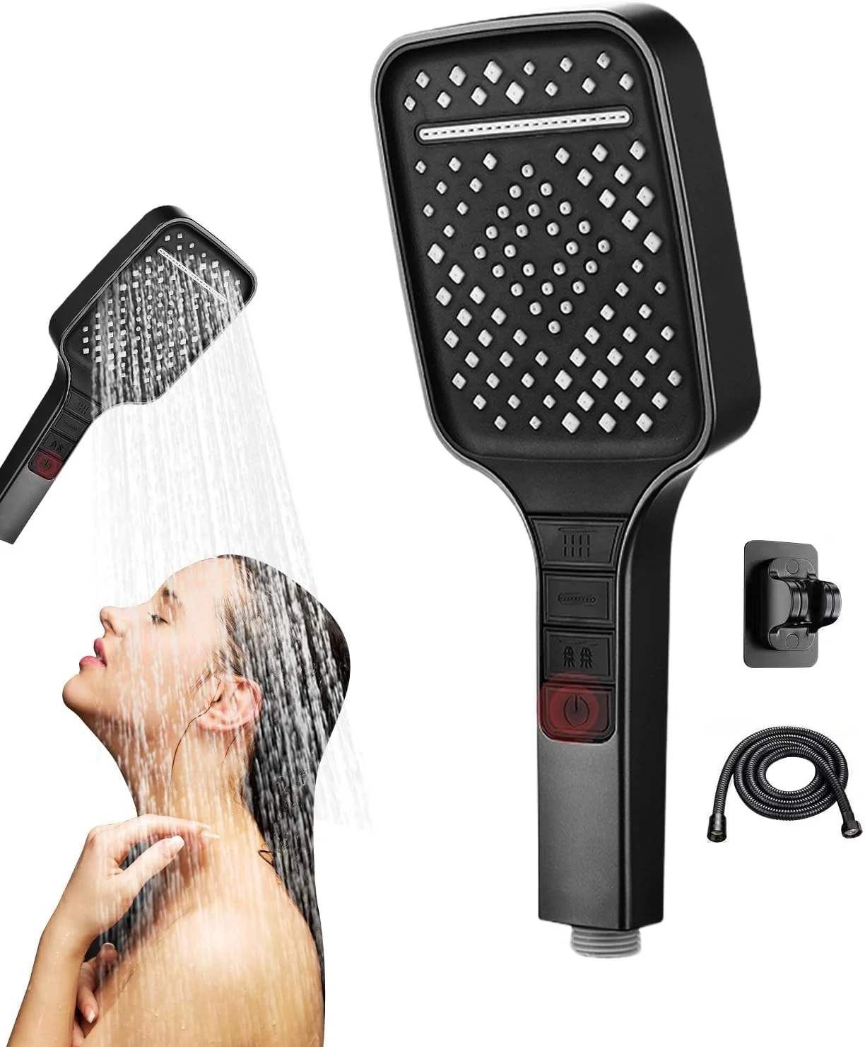 سردوش دستی، سر دوش بارانی، 8 حالت، نازل های ضد گرفتگی، اسپری حمام، لوازم جانبی شستشو برای وان تمیز و حیوانات خانگی سردوش دستی، سر دوش بارانی، 8 حالت، نازل های ضد گرفتگی، اسپری حمام، لوازم جانبی شستشو برای وان تمیز و حیوانات خانگی