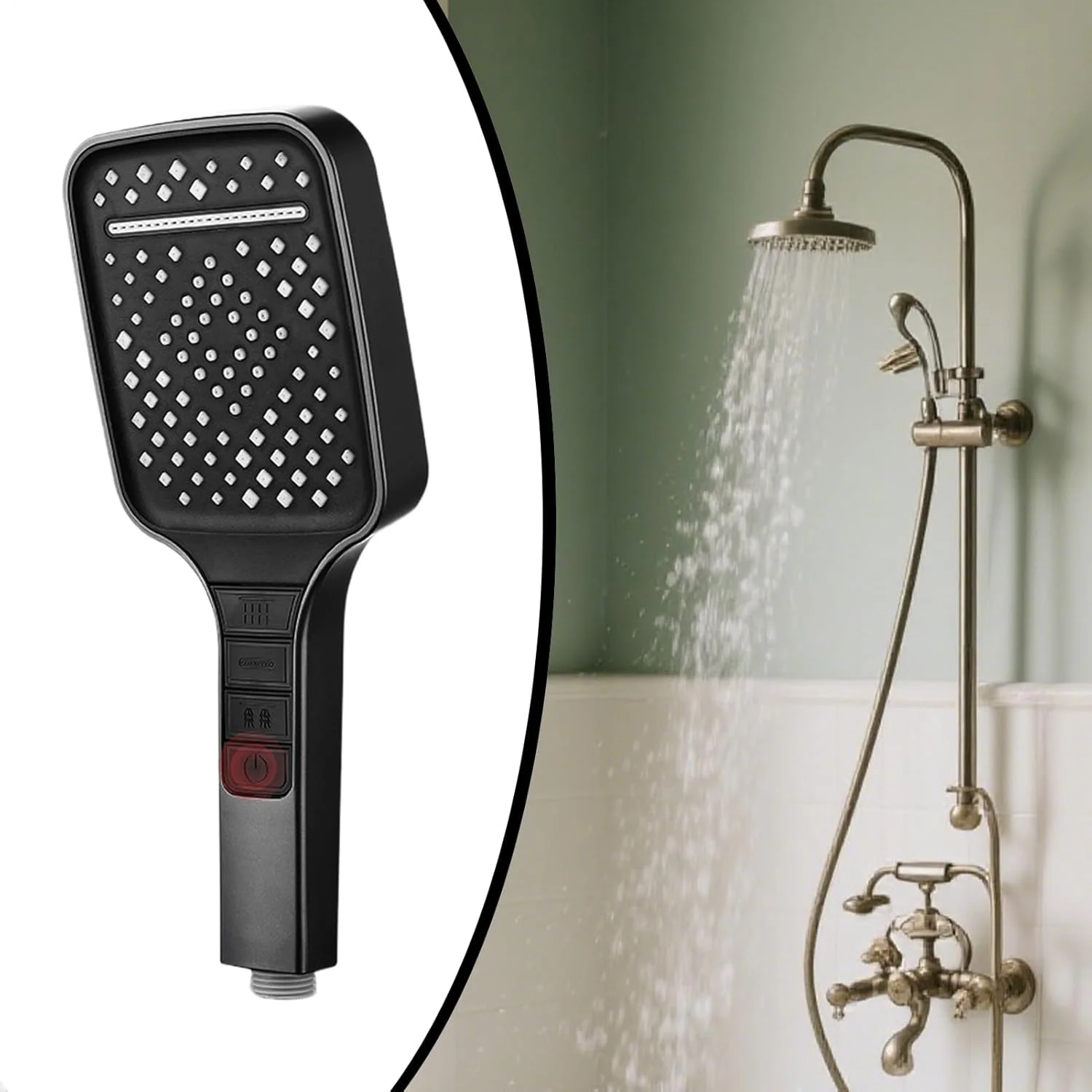 سردوش دستی، سر دوش بارانی، 8 حالت، نازل های ضد گرفتگی، اسپری حمام، لوازم جانبی شستشو برای وان تمیز و حیوانات خانگی