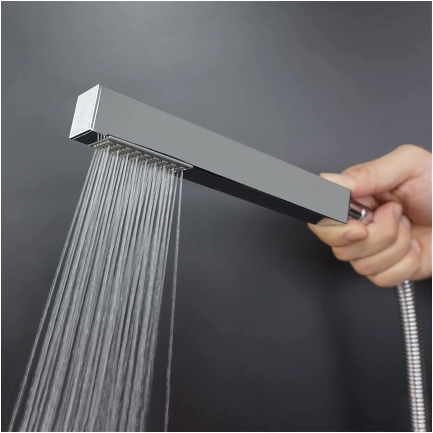 نگهدارنده دوش دستی برنجی جامد، جایگزین نگهدارنده دوش برای نصب دیواری حمام، براکت مربعی، اتصال G1/2، روکش کروم نگهدارنده دوش دستی برنجی جامد، جایگزین نگهدارنده دوش برای نصب دیواری حمام، براکت مربعی، اتصال G1/2، روکش کروم