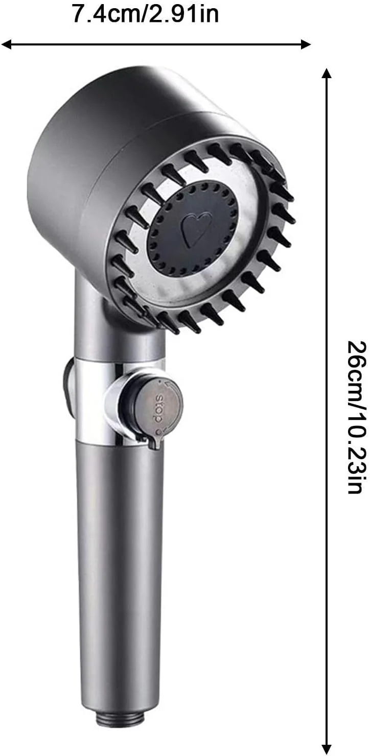 سری دوش دستی، سری دوش دستی با 3 حالت با دکمه فشاری روشن/خاموش و سوئیچ کنترل جریان، ست سری دوش دستی، جریان بالا حتی با فشار آب کم