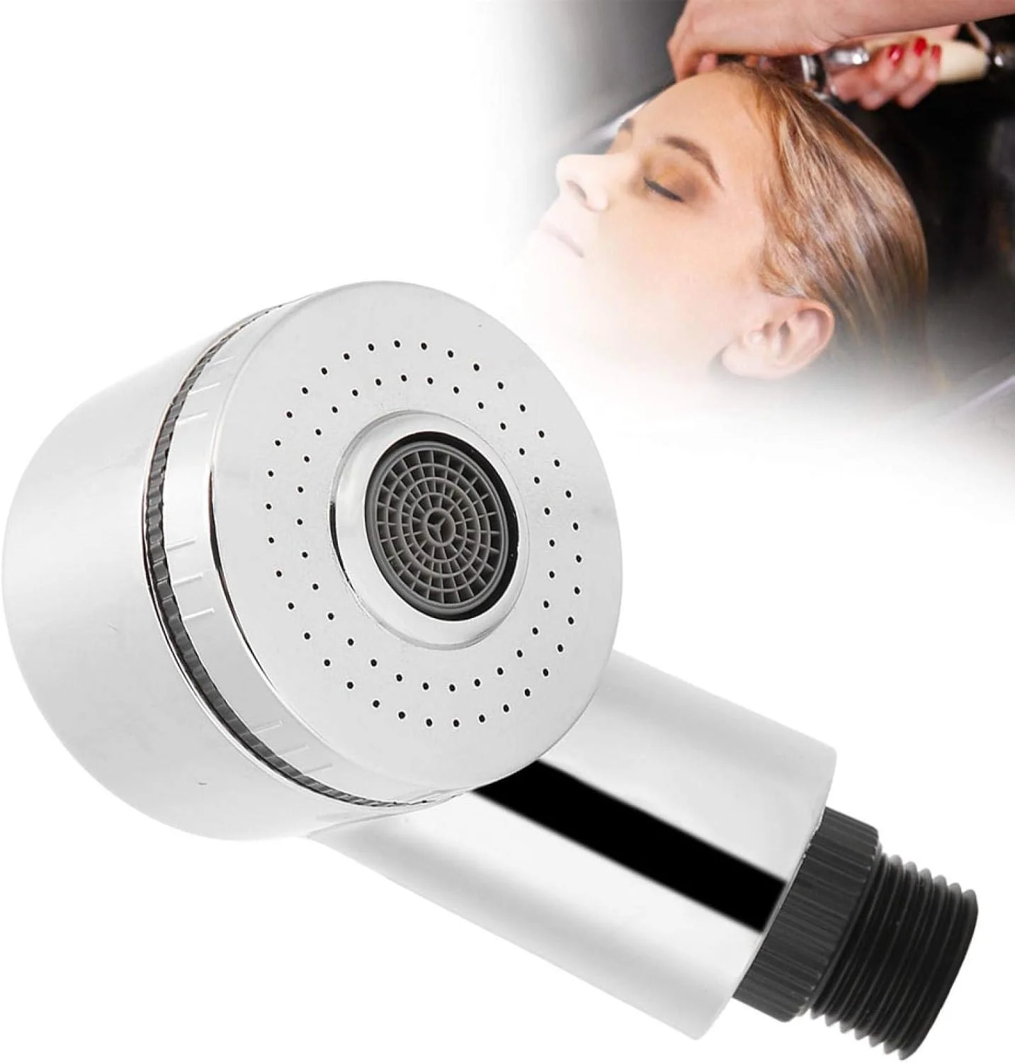 شیر آب دستی لگن شامپو سالن آرایش مو، سر دوش صندلی تخت شامپو، آداپتور شلنگ شامپو لوازم جانبی سر دوش، شیر آب سر دوش تخت شامپو با سوئیچ جانبی، قطعات شلنگ