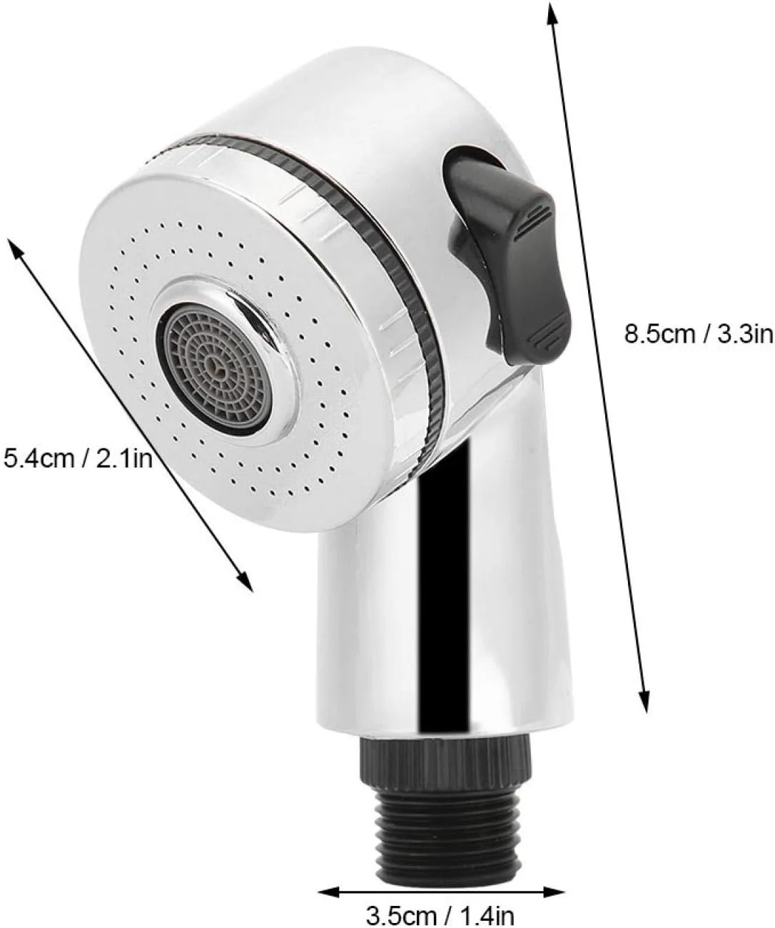 شیر آب دستی لگن شامپو سالن آرایش مو، سر دوش صندلی تخت شامپو، آداپتور شلنگ شامپو لوازم جانبی سر دوش، شیر آب سر دوش تخت شامپو با سوئیچ جانبی، قطعات شلنگ