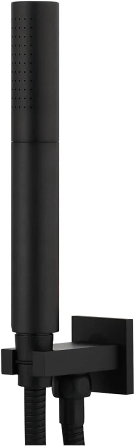 دوش دستی با عملکرد 2 در 1، مجموعه سر دوش دستی دیواری با جریان بالا به همراه شلنگ 150 سانتی متری، مشکی