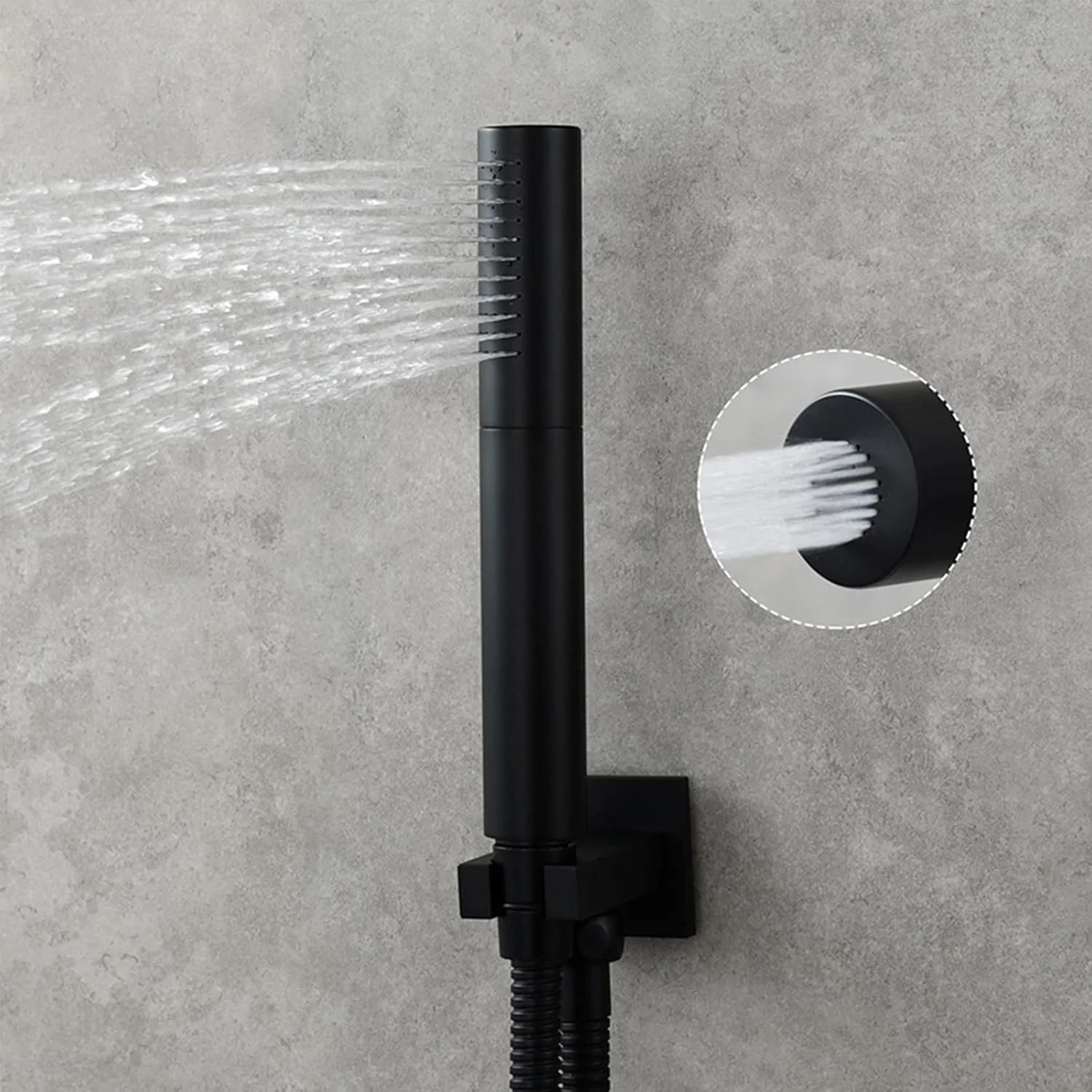 دوش دستی با عملکرد 2 در 1، مجموعه سر دوش دستی دیواری با جریان بالا به همراه شلنگ 150 سانتی متری، مشکی دوش دستی با عملکرد 2 در 1، مجموعه سر دوش دستی دیواری با جریان بالا به همراه شلنگ 150 سانتی متری، مشکی