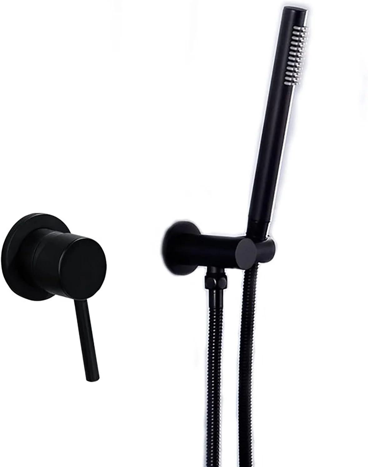 ست دوش دستی مشکی، صرفه جویی در آب، دوش دستی برنجی، دوش دیواری، دسته تکی آب سرد و گرم، سردوش دستی با شلنگ و نگهدارنده