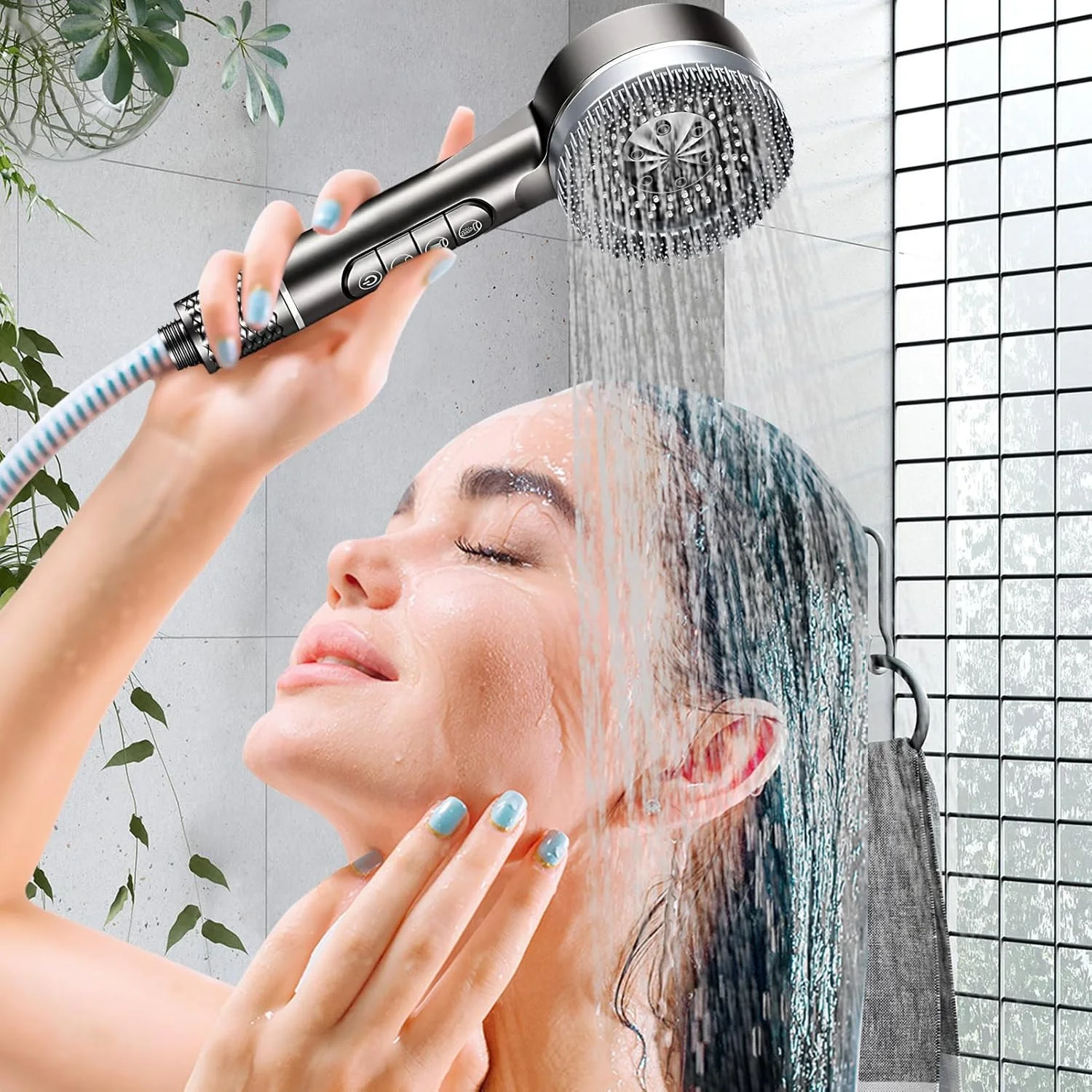 سردوش دستی - سردوش تصفیه کننده آب با فشار قوی - دارای شستشوی قدرتمند داخلی برای تمیز کردن وان، کاشی و حیوانات خانگی، سر دوش فیلتراسیون 4 حالته برای حمام منزل، آپارتمان، خوابگاه سردوش دستی - سردوش تصفیه کننده آب با فشار قوی - دارای شستشوی قدرتمند داخلی برای تمیز کردن وان، کاشی و حیوانات خانگی، سر دوش فیلتراسیون 4 حالته برای حمام منزل، آپارتمان، خوابگاه