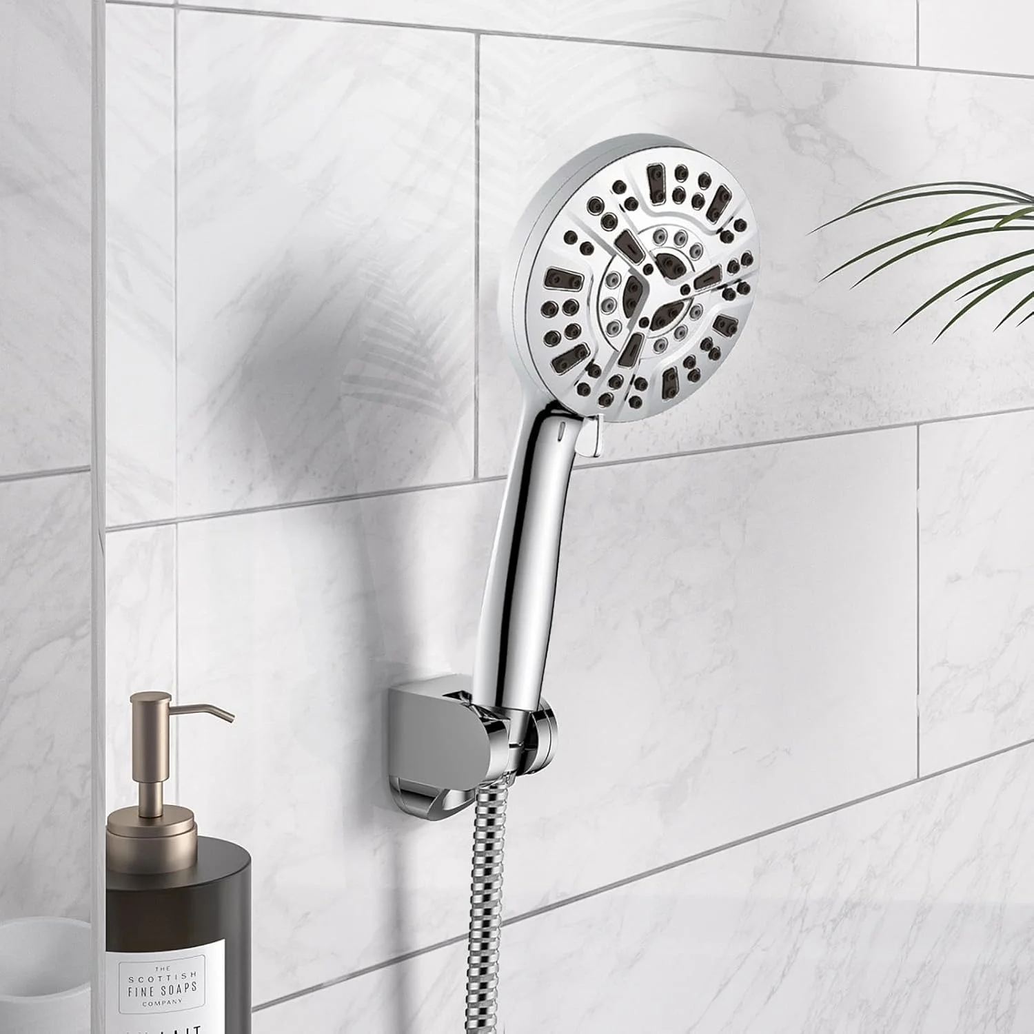 سردوش دستی، سردوش دستی انعطاف پذیر با 10 حالت - لوازم جانبی حمام، ابزار قدرتمند اسپری آب برای مسافرت، خانه و کاروان