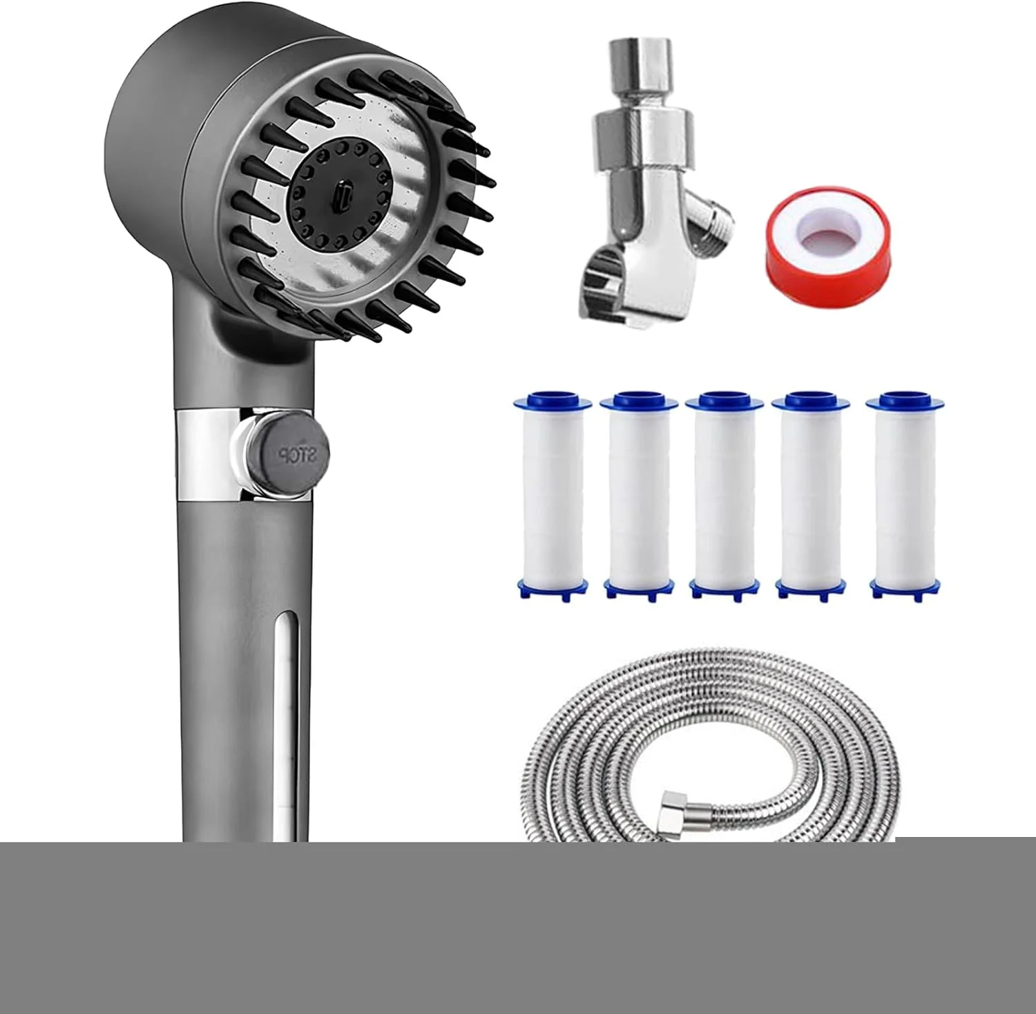 سردوش دستی - فیلتر سردوش قطره ای یونی | اسپری سردوش دستی قابل تنظیم برای استفاده در هتل، خوابگاه و آپارتمان