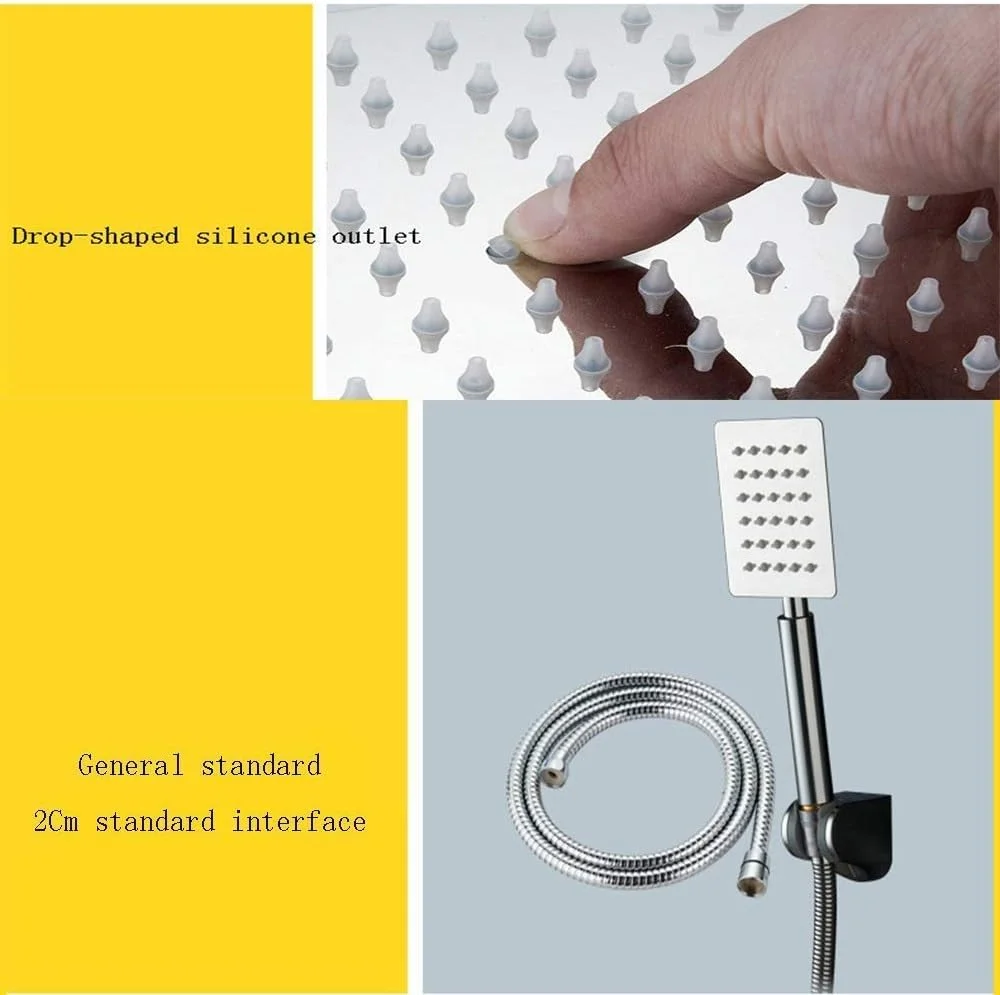 سردوش دستی - سردوش دستی استیل ضد زنگ، سردوش بارانی فوق العاده نازک و کم حجم، سردوش گرد، اتصالات حمام جهانی