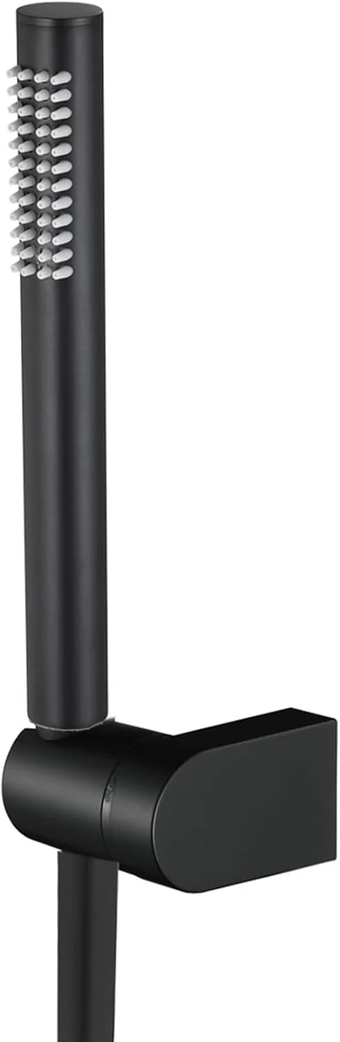 دوش دستی برنجی با فشار قوی، نصب دیواری، به همراه پایه دوش ABS و شلنگ دوش 150 سانتی متری - سفید