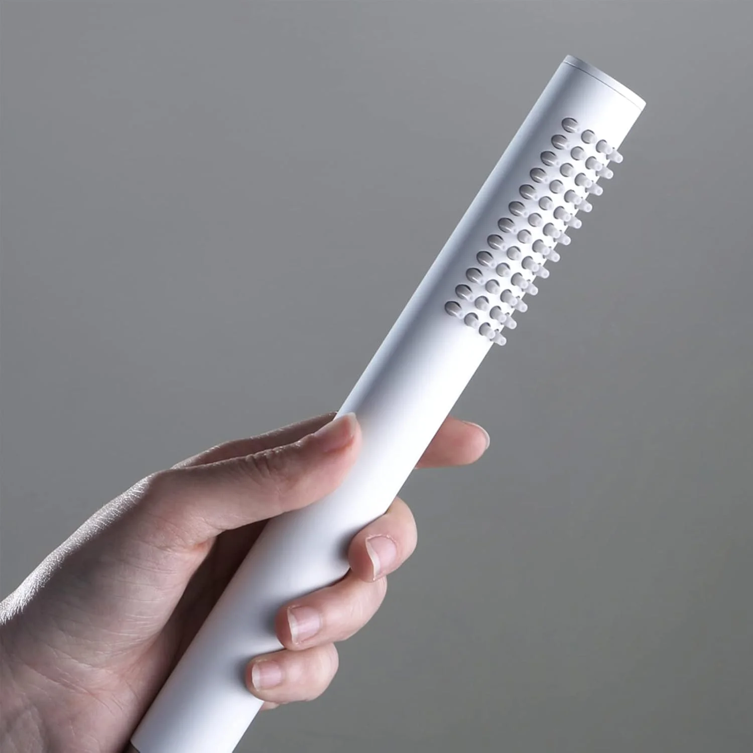 دوش دستی برنجی با فشار قوی، نصب دیواری، به همراه پایه دوش ABS و شلنگ دوش 150 سانتی متری - سفید