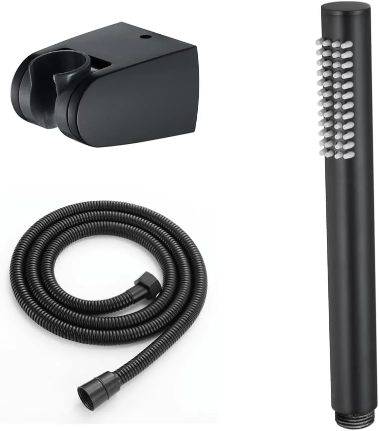 ست دوش دستی برنجی، دوش دستی حمام با فشار بالا، دوش دستی دیواری با نگهدارنده و شلنگ