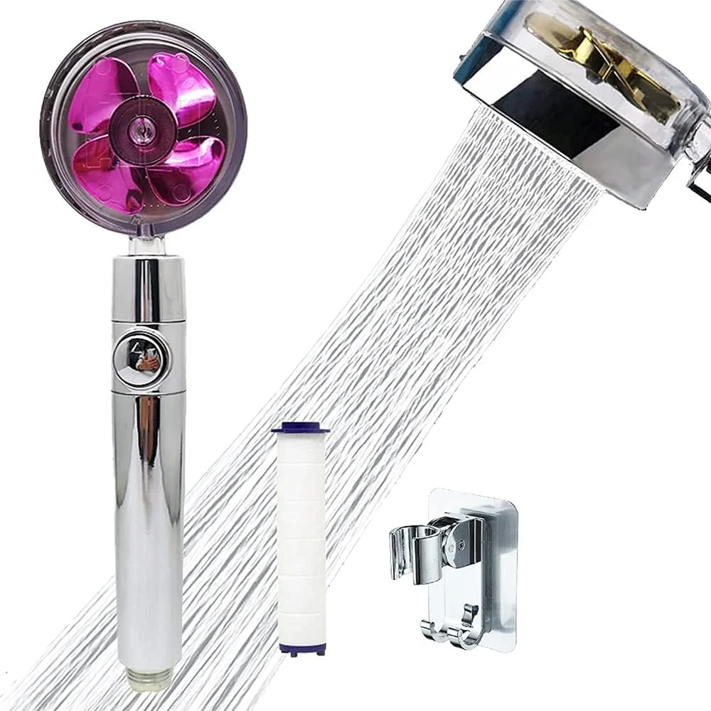 سری دوش دستی با فشار قوی، چرخش 360 درجه، صرفه جویی در آب، توربوشارژ به همراه فیلتر و کلید