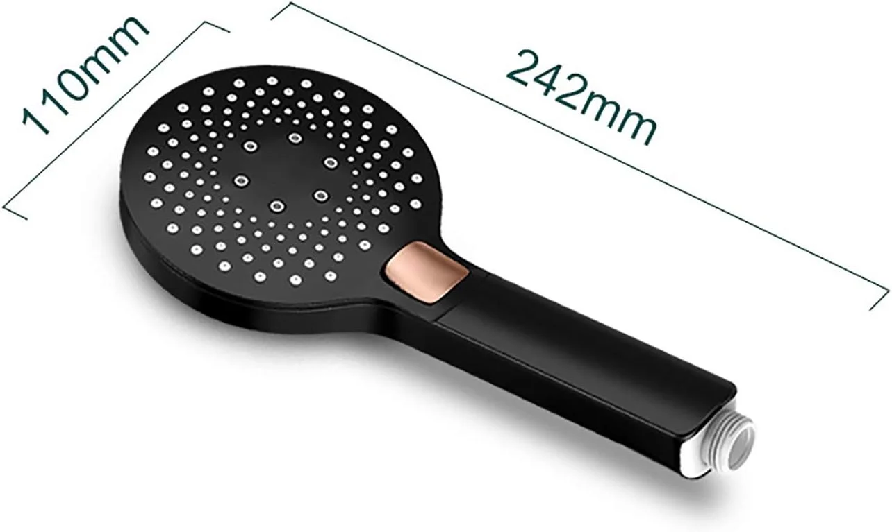 سردوش دستی ABS با فشار قوی و صرفه جویی در مصرف آب، دارای 3 حالت مختلف، رنگ مشکی