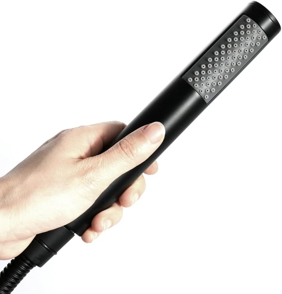 دوش دستی، دوش دستی برنجی جامد با فشار بالا، دوش دستی با جریان بالا، سر گرد با نگهدارنده دوش و شلنگ استیل 1.5 متری، ست دوش دستی، مدل 4