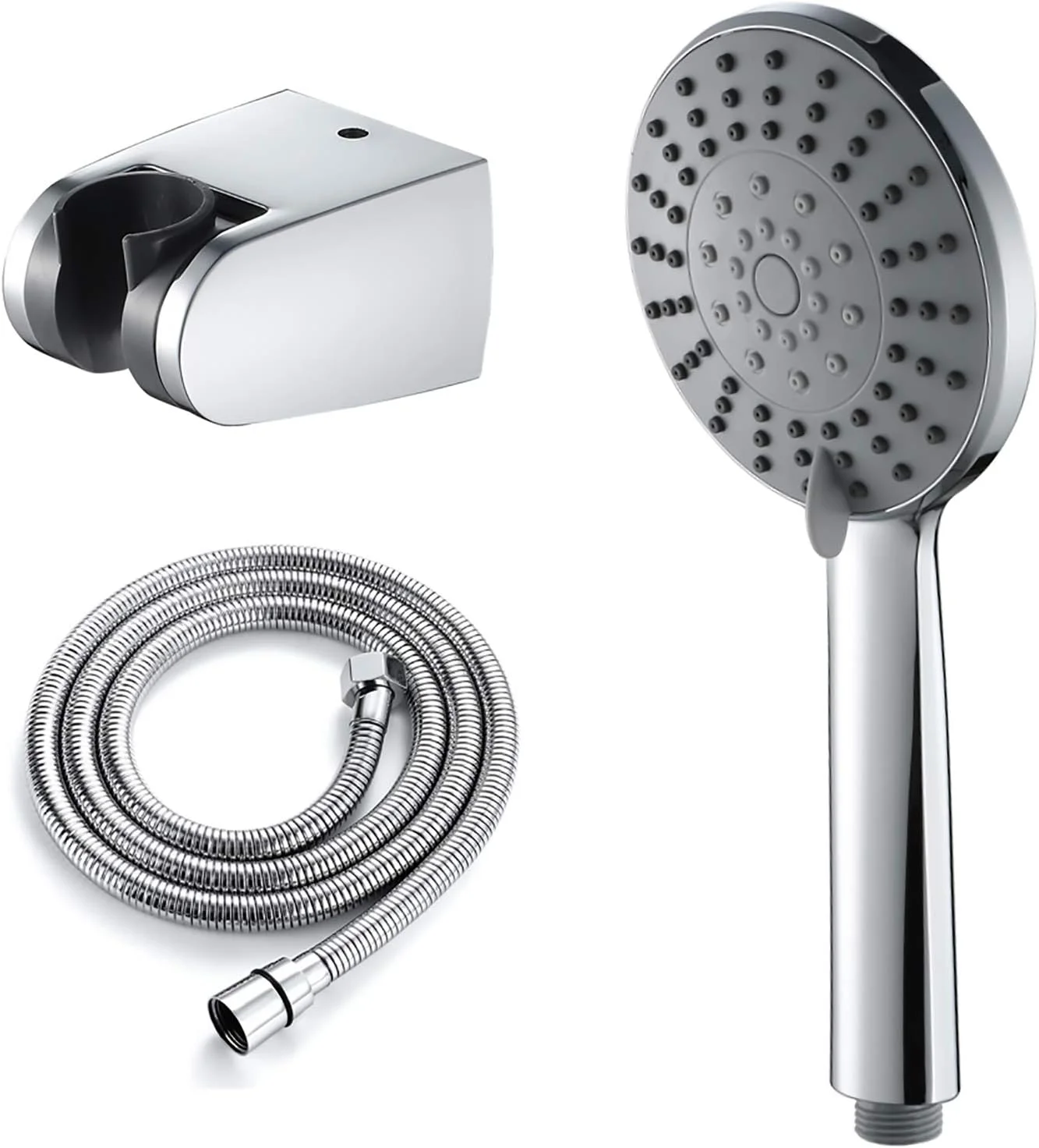 ست سر دوش دستی ABS، سر دوش صرفه جویی در آب، سر دوش دستی 5 حالته با فشار قوی به همراه شلنگ 1.5 متری و نگهدارنده