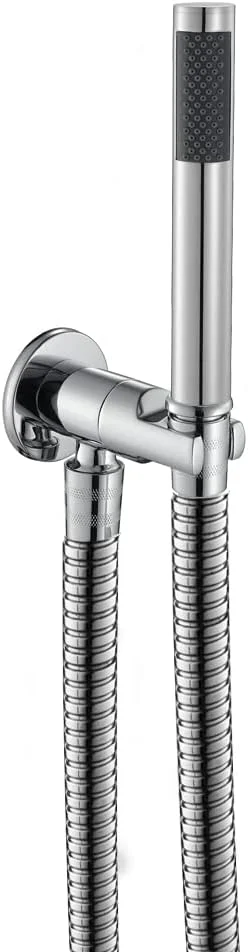 سردوش دستی صرفه جویی در آب، سردوش دستی برنجی گرد، سردوش دستی تک حالته سرد با نگهدارنده دوش و شلنگ دوش 1.5 متری