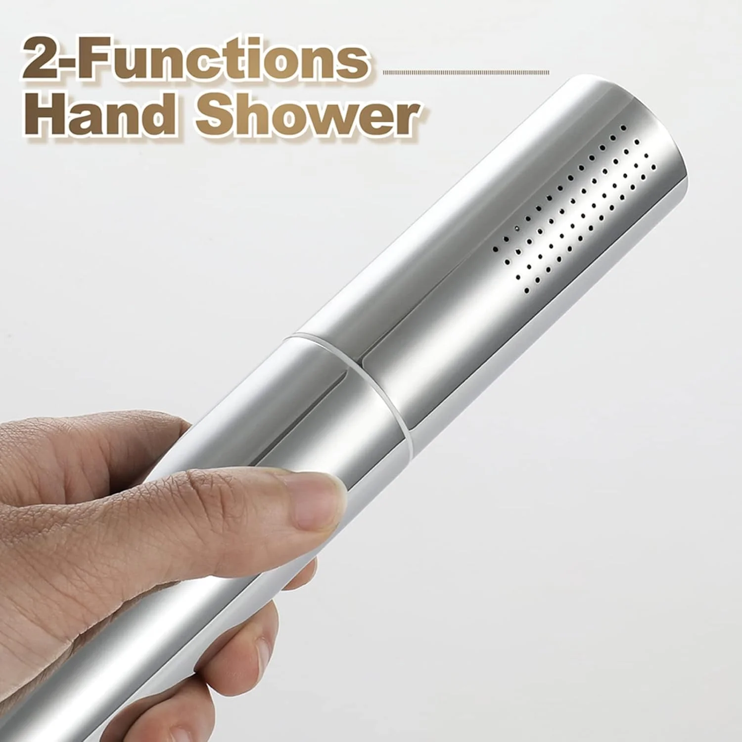 مجموعه سر دوش دستی با 2 حالت، سر دوش فشار قوی 7 اینچی، سر دوش دستی با جریان بالا به همراه شلنگ و پایه کروم