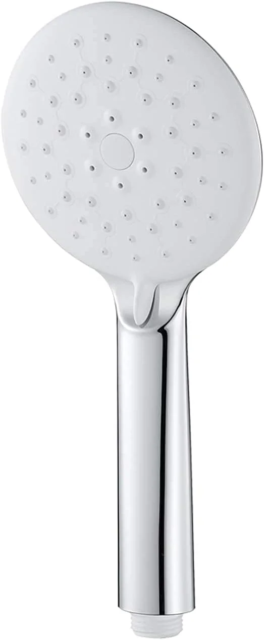 سردوش دستی ABS سفید و کروم، سردوش بارانی دستی با 3 حالت اسپری، سردوش ماساژ اسپا، سردوش دستی گرد