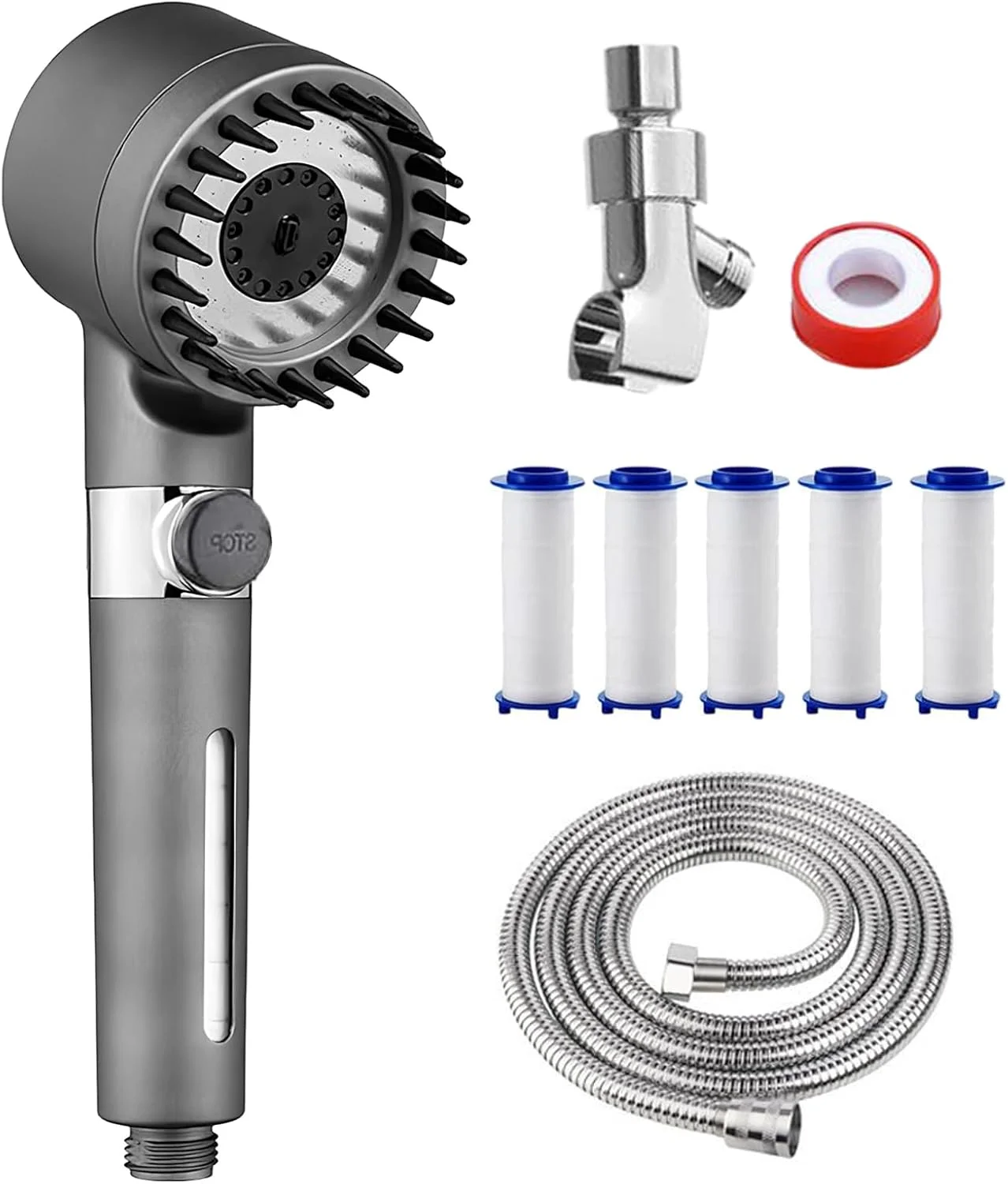 سری دوش دستی، سر دوش فیلتردار یونی | اسپری سر دوش دستی قابل تنظیم برای استفاده در هتل، خوابگاه و آپارتمان