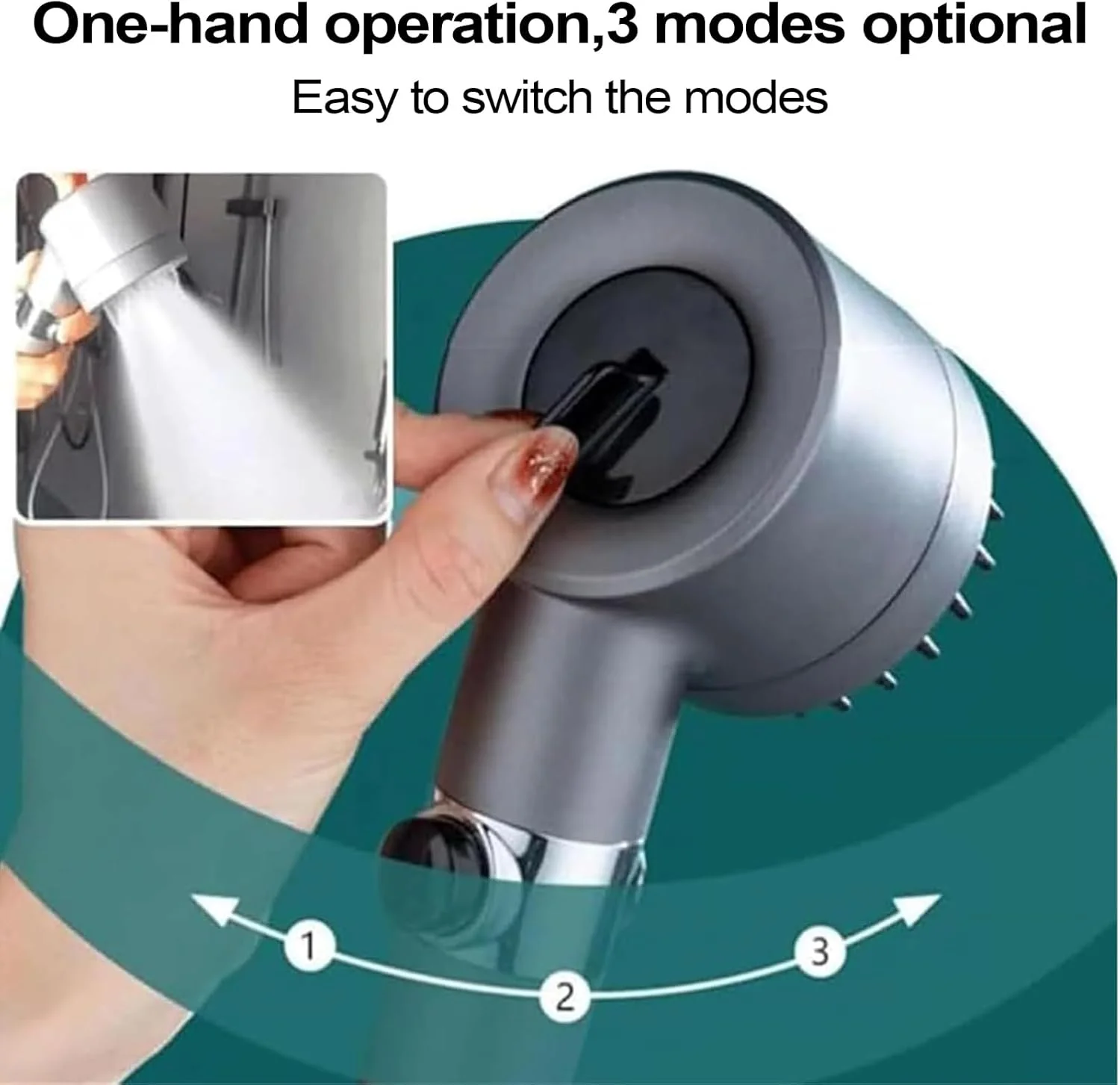 سری دوش دستی، سر دوش فیلتردار یونی | اسپری سر دوش دستی قابل تنظیم برای استفاده در هتل، خوابگاه و آپارتمان