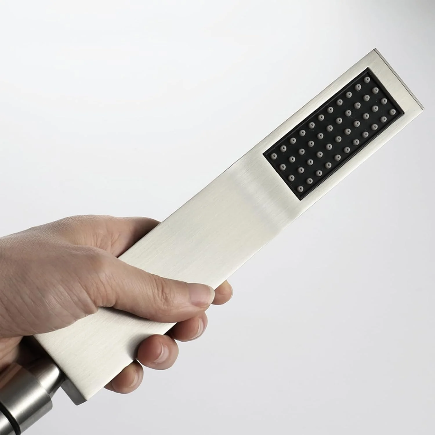 ست دوش دستی برنجی مربع با شلنگ دوش استیل ضد زنگ 150 سانتی متری رزگلد ست دوش دستی برنجی مربع با شلنگ دوش استیل ضد زنگ 150 سانتی متری رزگلد