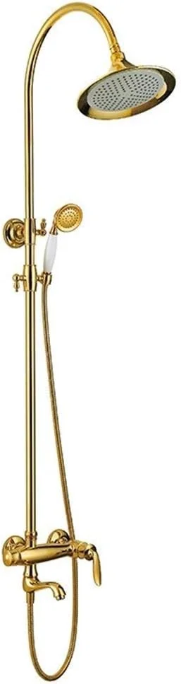 ست دوش دستی دیواری با میله لغزنده، ست دوش بارانی برای حمام