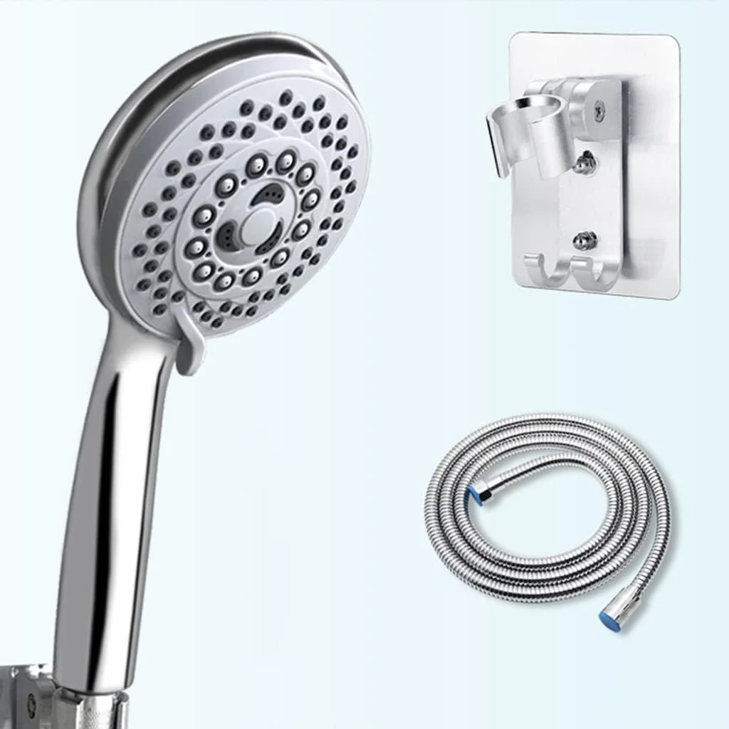 سردوش دستی با 5 حالت تنظیم، دوش بارانی ترکیبی، سردوش فشار قوی با شلنگ دوش 78 اینچی، با روکش کروم