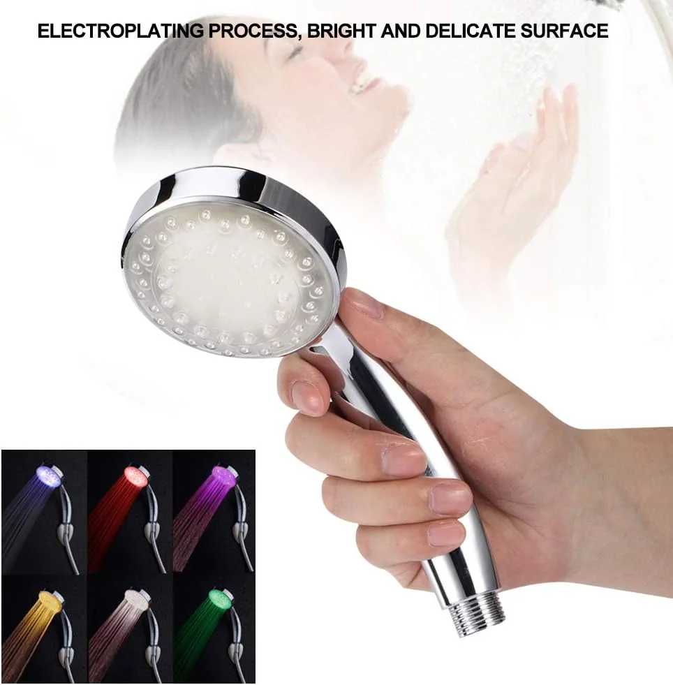 سردوش دستی، سردوش های ال ای دی، سردوش دستی رنگارنگ ال ای دی با کنترل دمای آب مناسب حمام خانگی