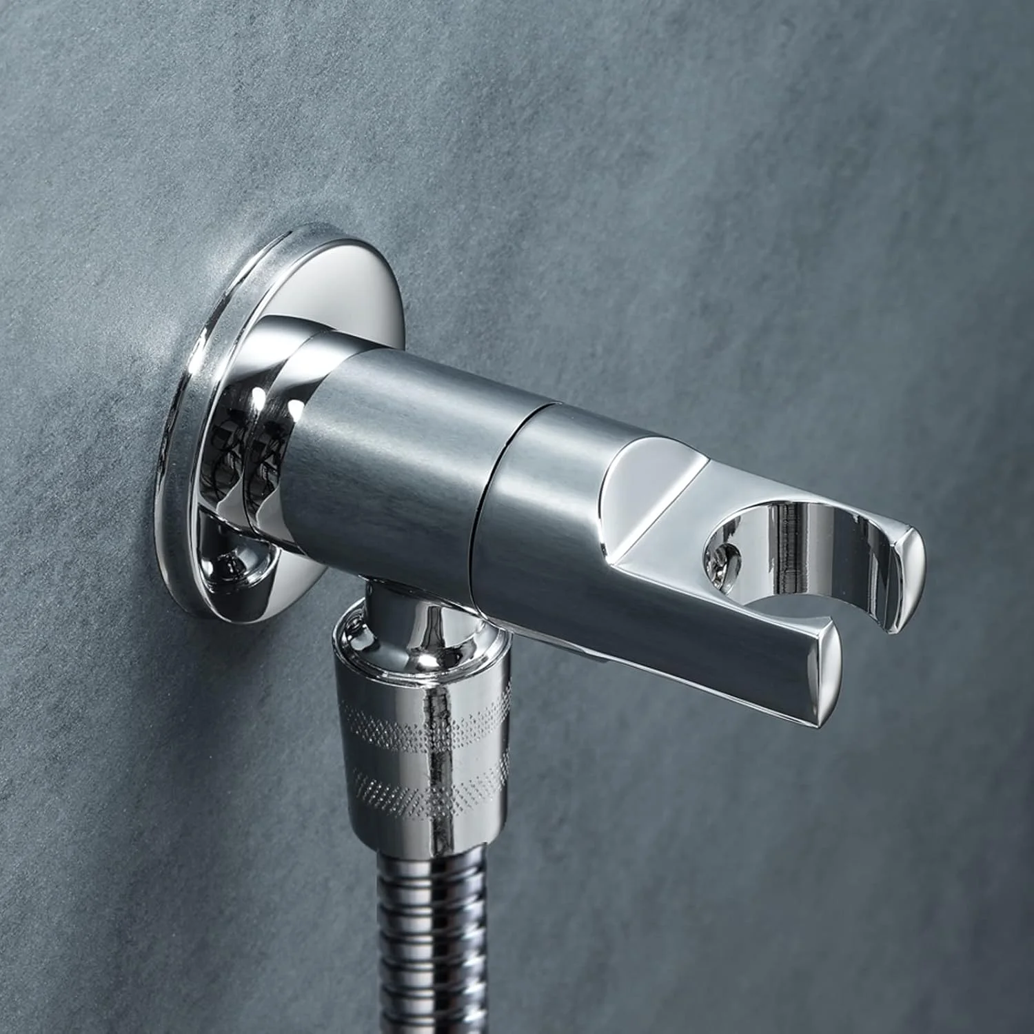 ست دوش دستی کروم، سر دوش دستی برنجی یونیورسال فشار قوی با شلنگ دوش استیل ضد زنگ 304 به طول 1.5 متر، مدل A