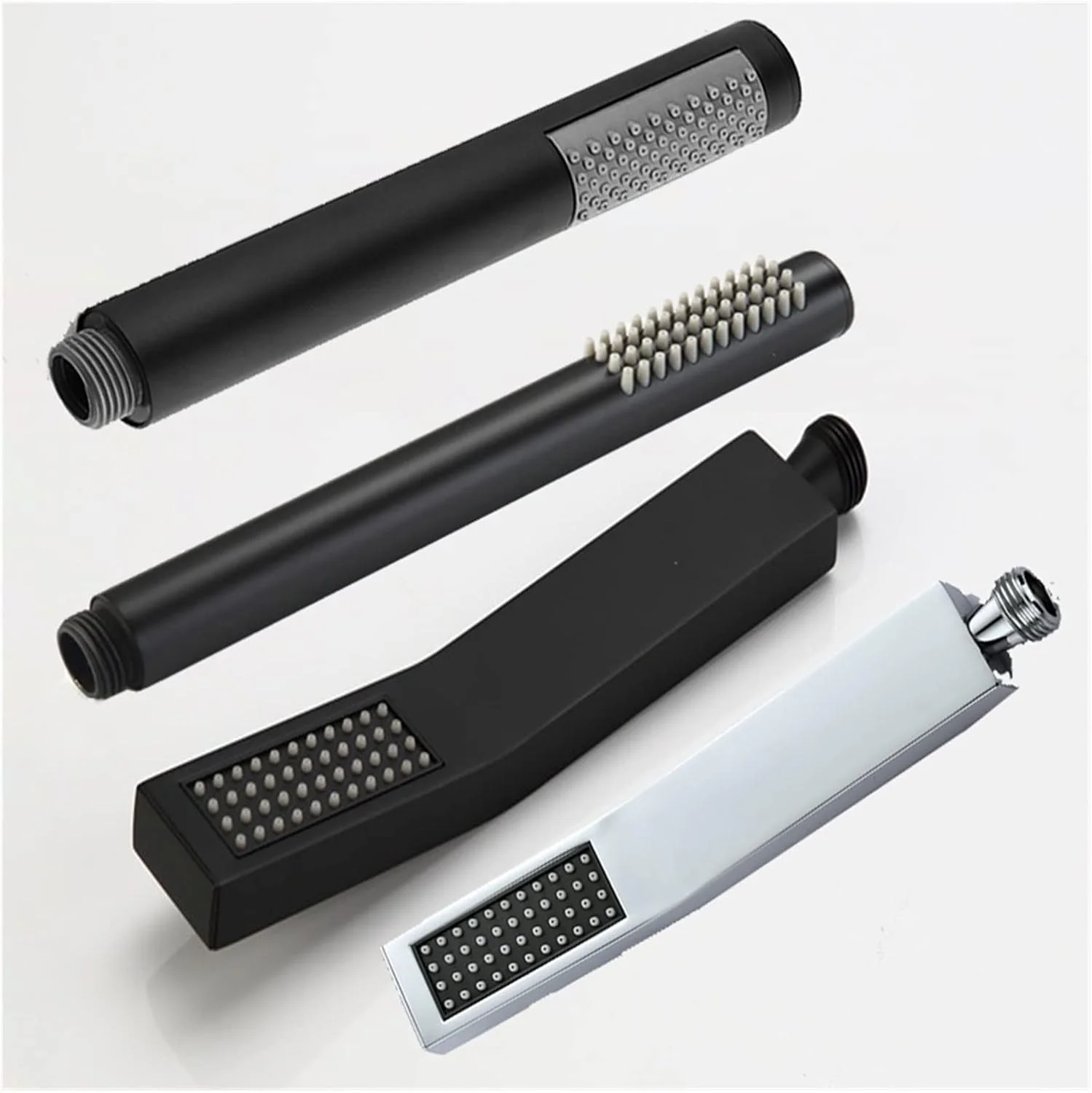 سردوش دستی گرد مشکی، سردوش دستی حمام، سردوش دستی نیمه خمیده مربعی کروم/مشکی، سردوش برنجی