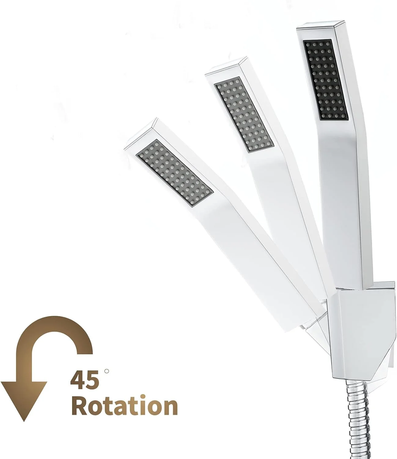 ست دوش دستی با سردوش برنجی، سردوش های دستی یونیورسال با شلنگ 1.5 متری، اسپری دوش دستی فشار قوی با براکت دوش قابل تنظیم