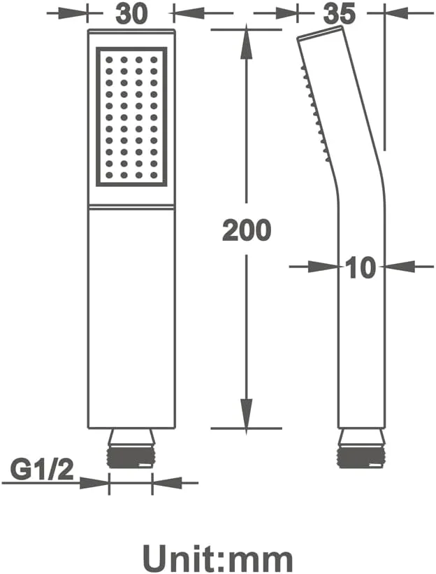 سری دوش دستی برنجی، کیت سری دوش دستی با فشار بالا به همراه شلنگ دوش 150 سانتی متری و پایه ABS مشکی