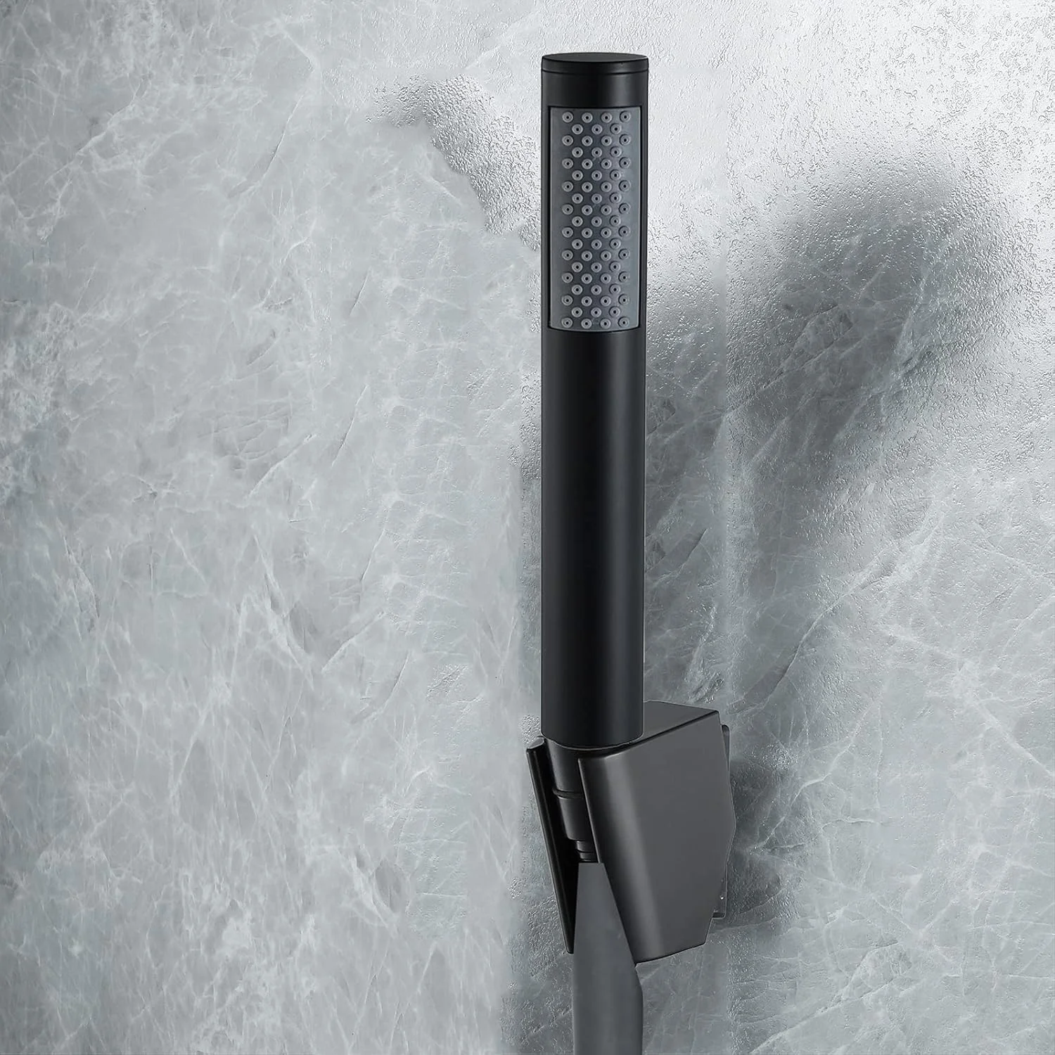 مجموعه سردوش دستی برنجی مشکی، سردوش های دستی یونیورسال با شلنگ 1.5 متری، اسپری سردوش دستی فشار قوی با براکت قابل تنظیم