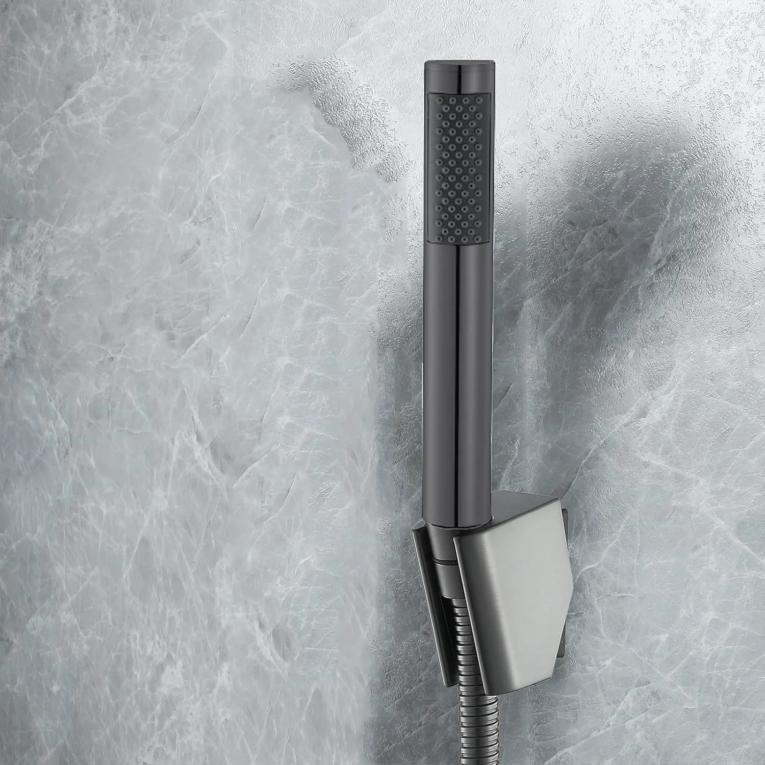 مجموعه سردوش دستی برنجی، سردوش های دستی گرد جهانی با شلنگ 1.5 متری، اسپری سردوش دستی فشار قوی با براکت دوش قابل تنظیم