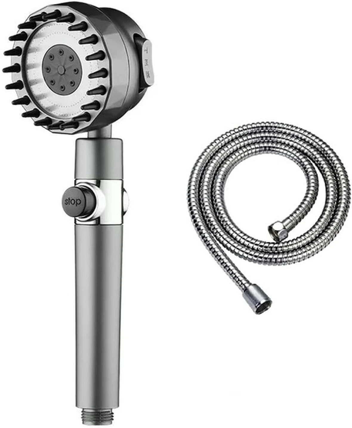 سردوش دستی ماساژور سیلیکونی با فیلتر و 3 حالت پاشش آب، مناسب برای لوازم جانبی حمام