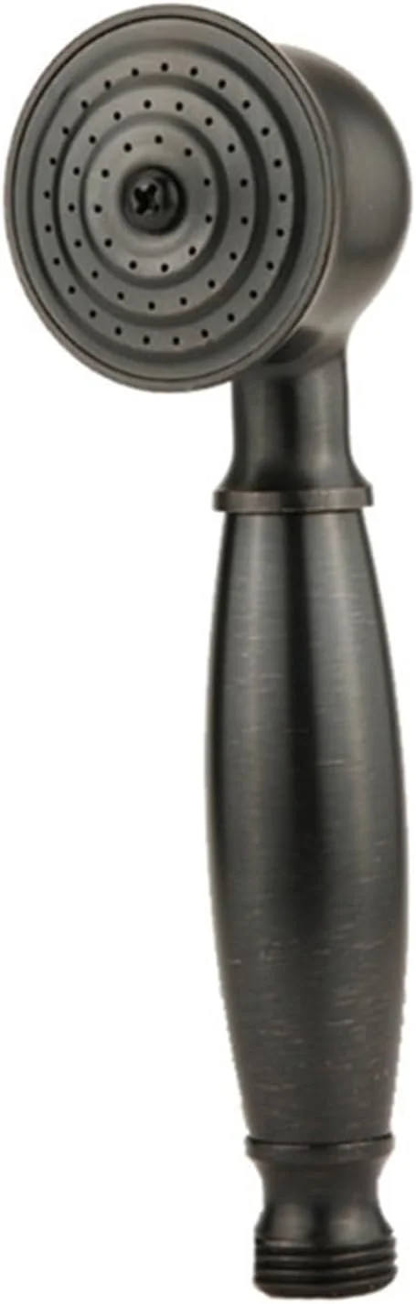 دوش دستی برنجی مشکی با طراحی تلفنی به سبک قدیمی برای حمام، اتصال G1/2 اینچ، طول 7.1 اینچ