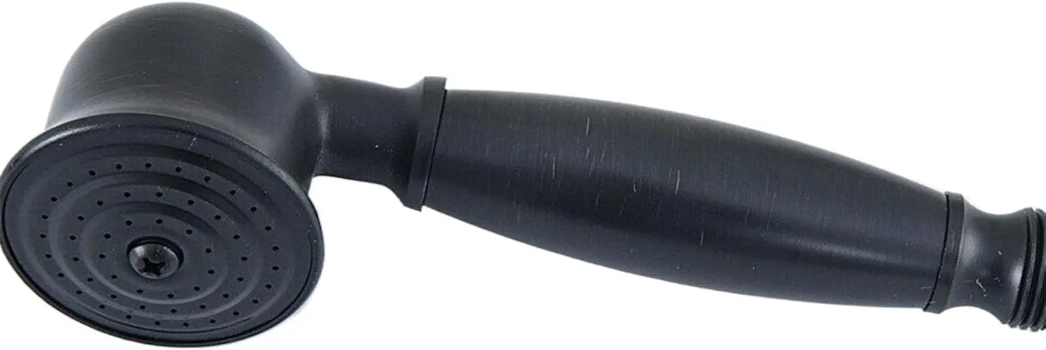 دوش دستی برنجی مشکی با طراحی تلفنی به سبک قدیمی برای حمام، اتصال G1/2 اینچ، طول 7.1 اینچ