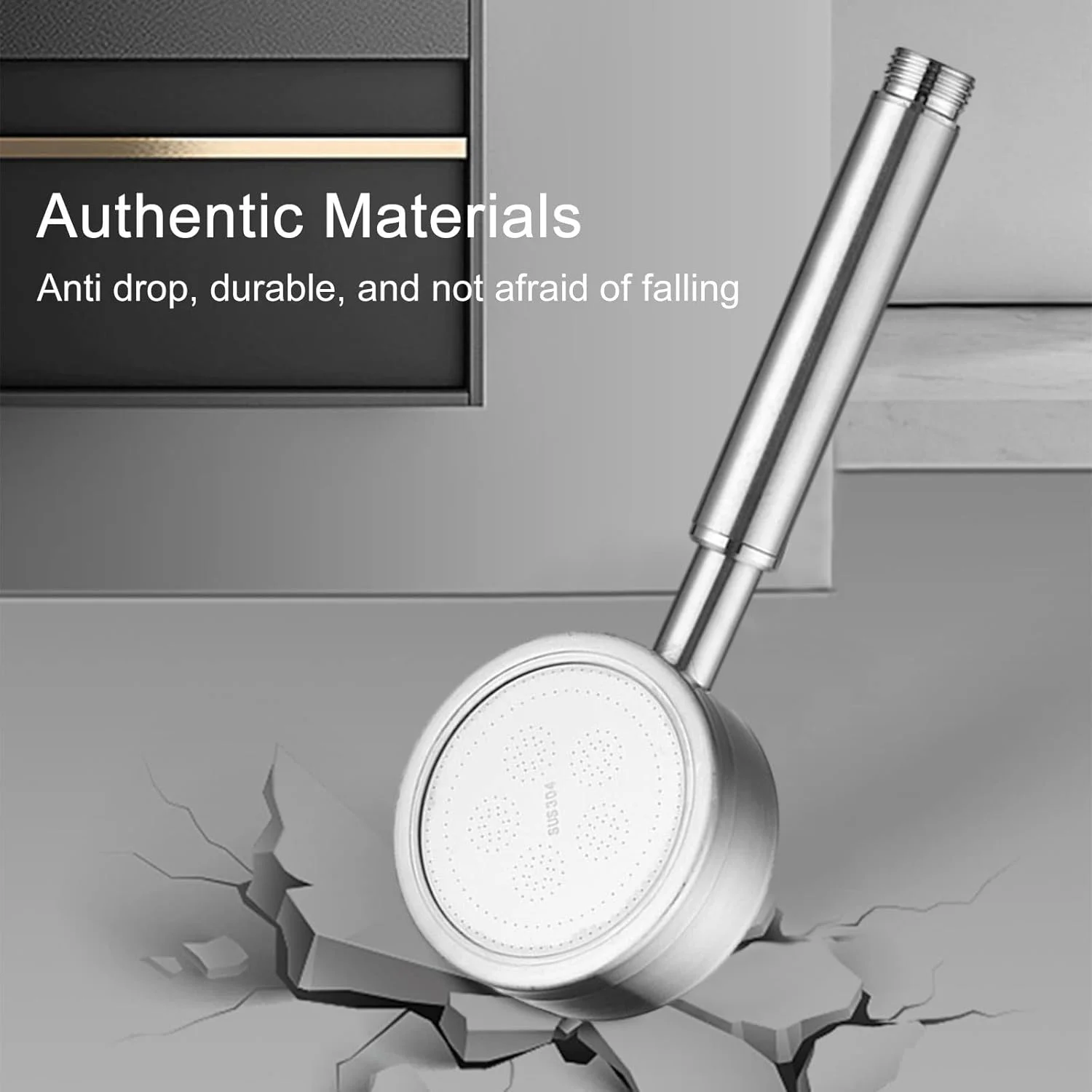 سردوش حمام دستی، سردوش های تحت فشار استیل 304، سردوش فشار قوی برای خانه، باشگاه، هتل، دوش های جریان بالا/پایین (نقره ای)