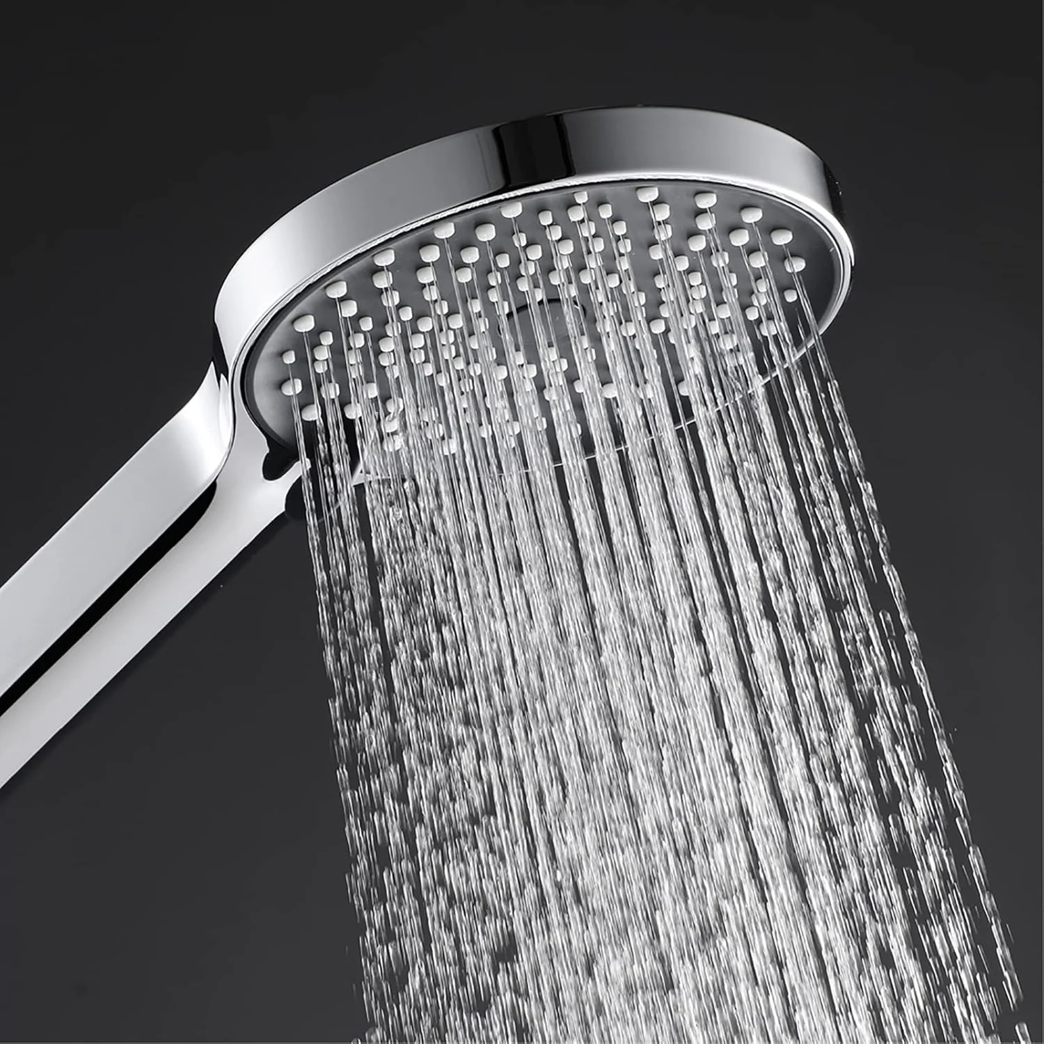 مجموعه سردوش دستی ABS یونیورسال با 3 حالت، سردوش دستی فشار قوی با شلنگ 1.5 متری، پایه دوش برنجی، کروم