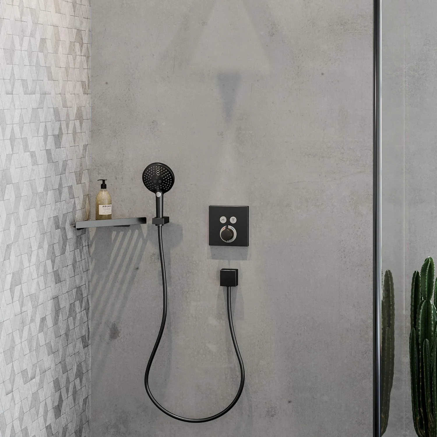 دوش دستی هانسگروهه Raindance Select S 120 با سه حالت پاشش، رنگ کروم مشکی مات