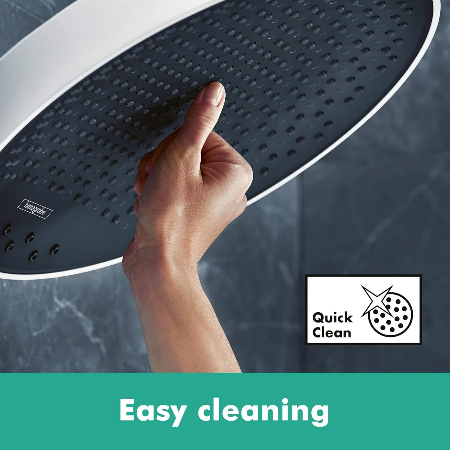 سردوش سقفی هانسگروهه Rainfinity 360 مدل 26231700، تک حالته، سفید مات